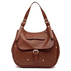 NWOT Longchamp Balzane Hobo with Detachable Strap in Cognac Brown